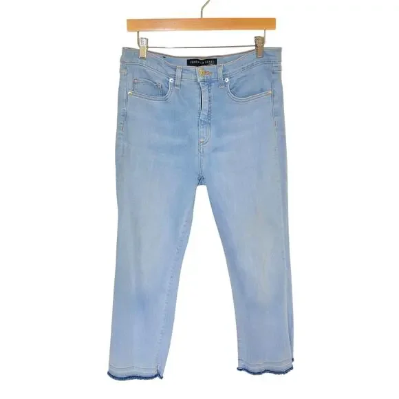 Veronica Beard Jackie Fray Straight Leg Jeans Size 31 - Picture 2 of 7